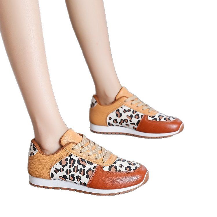 Lace-up Flat Non-slip Women's Shallow Mouth Student Running Sneaker