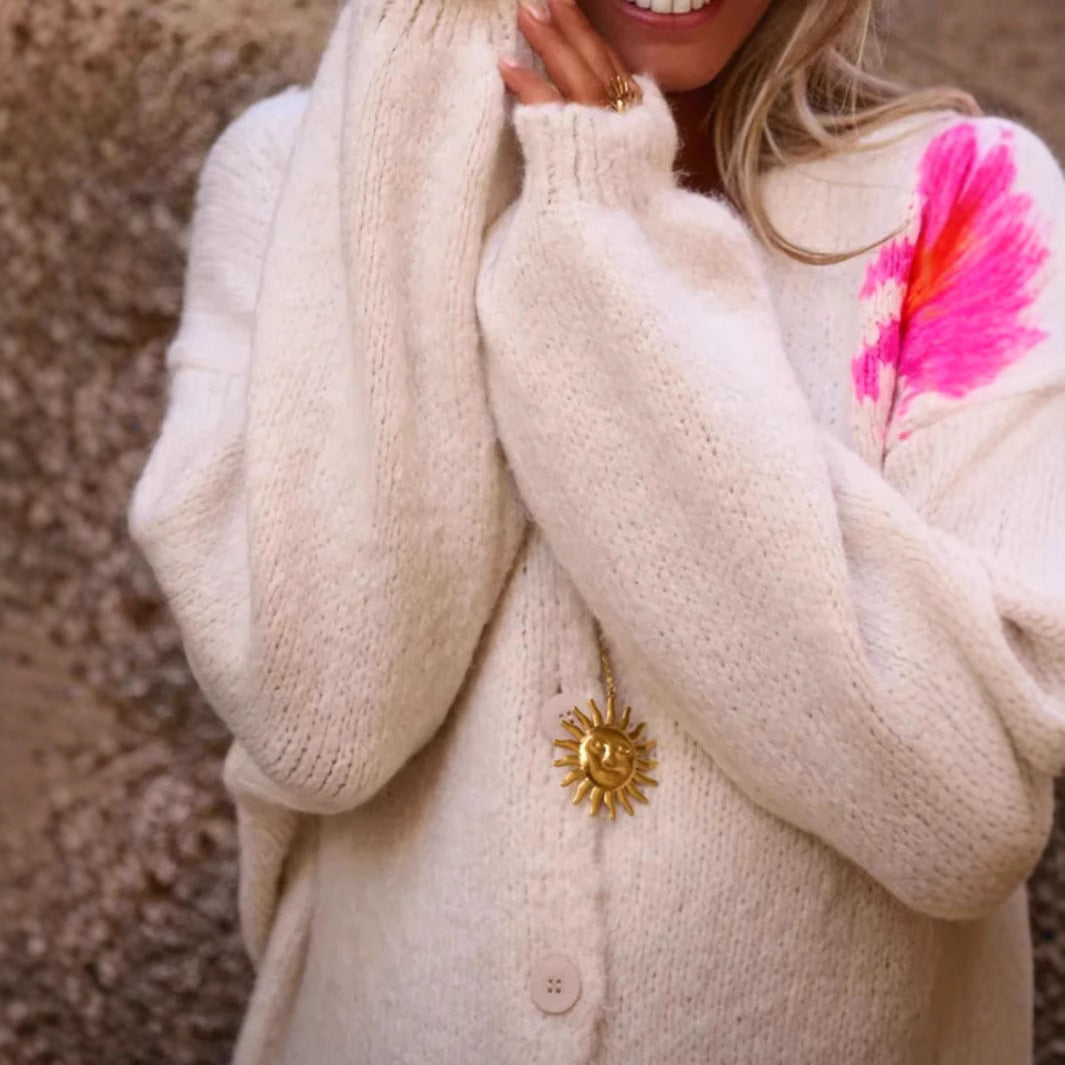 Loose Preppy Style Sweater Cardigan