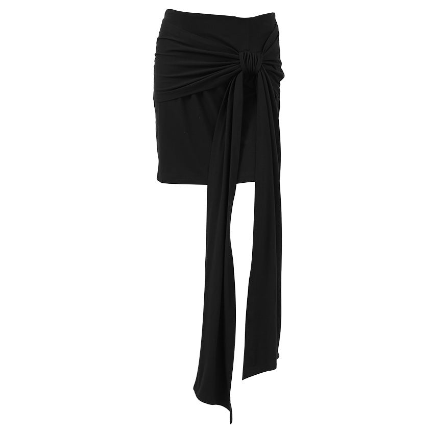 Women's Solid Color Loose Fashion Short Satin Skirt