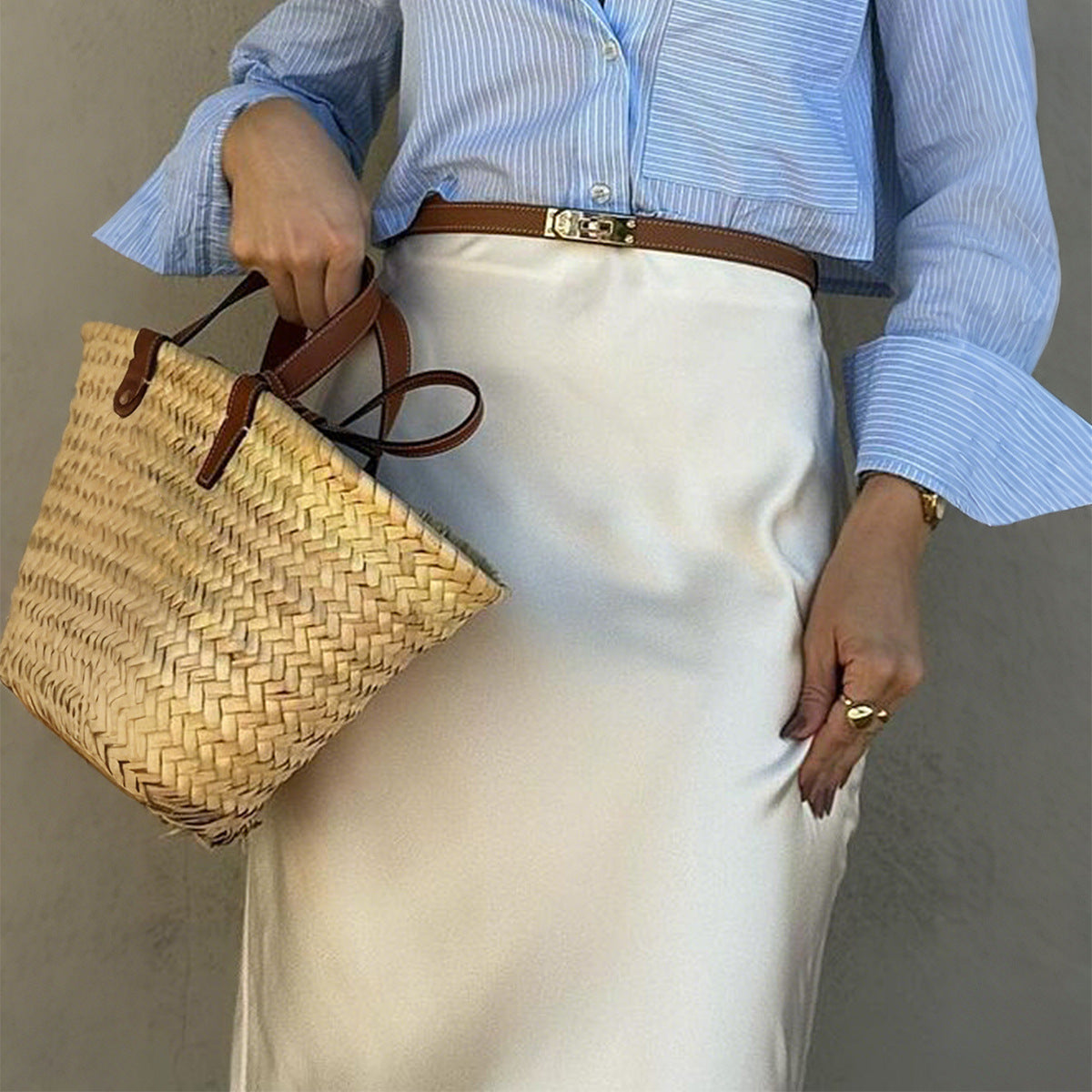 European And American Fashion Style Solid Color Sheath Skirt