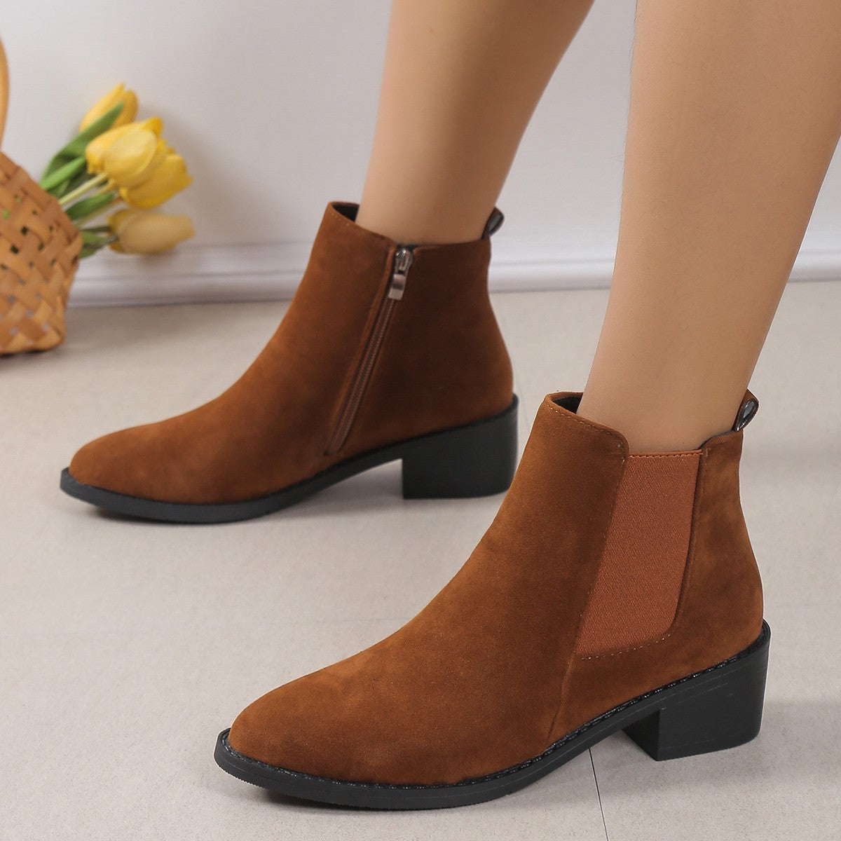 Plus Size Women's Women's Casual Boots Solid Color Wedge Snow Boots