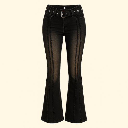 Women's Fashionable Low Waist Flared Jeans