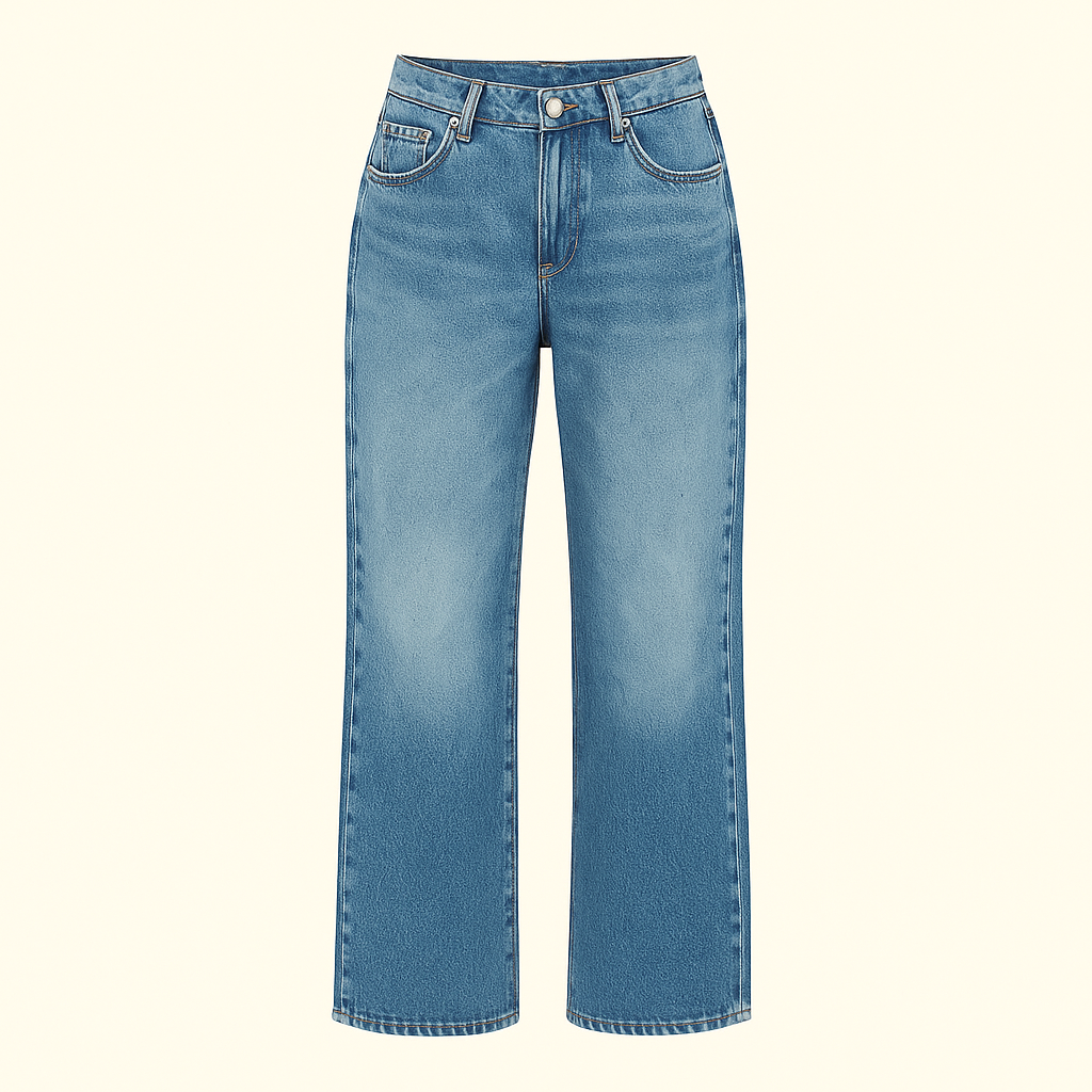 Street Style Loose Distressed Retro Washed Wide Leg Jeans