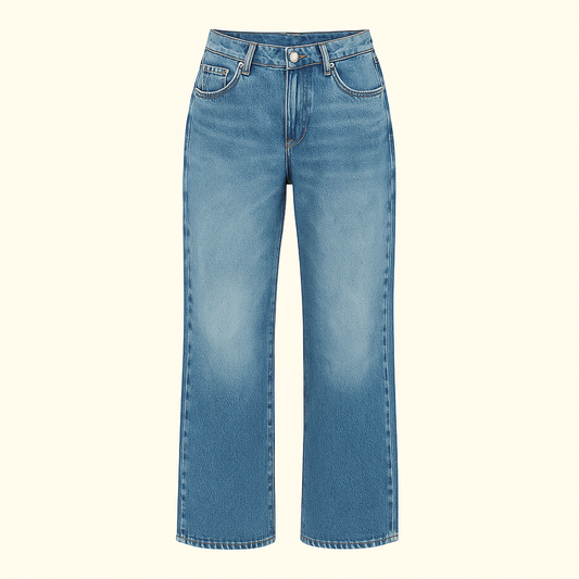 Street Style Loose Distressed Retro Washed Wide Leg Jeans