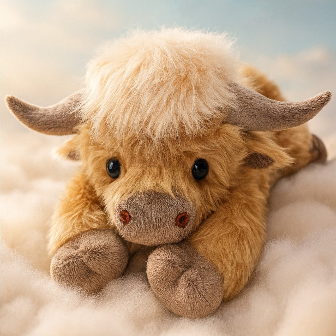 Creative Cartoon Household Highland Cow Plush Toy
