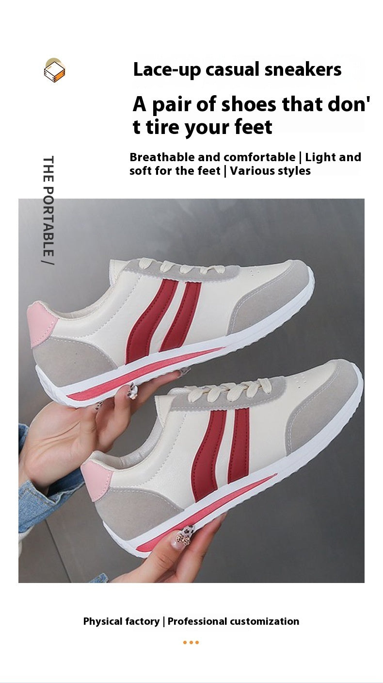 Lace-up Soft Bottom Running Leisure Sneaker