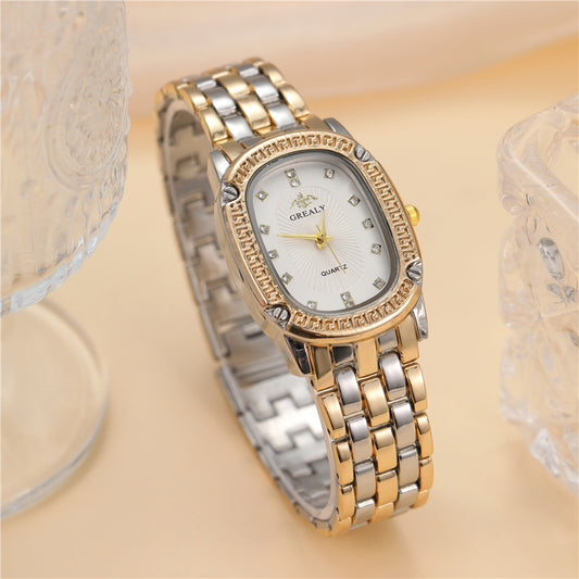 Rhinestone Luxury Multi-color Oval Dial Watch
