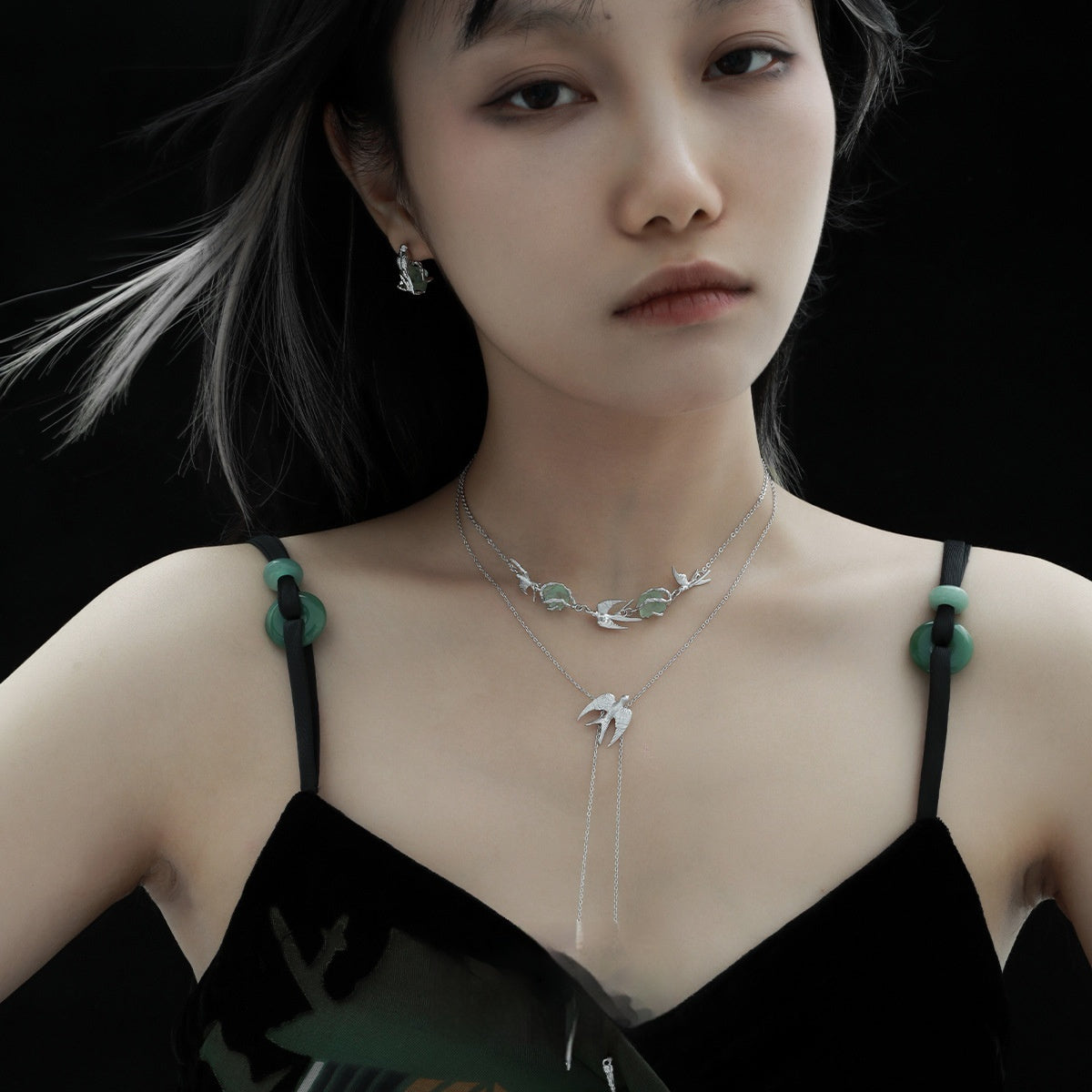 Flying Bird Fluorite Necklace Niche High Sense Female