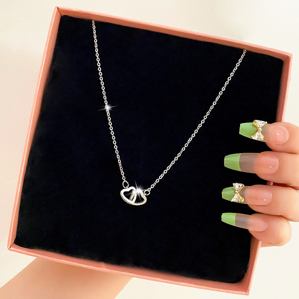 Micro Inlaid Zirconium SUNFLOWER Stone Artificial Pearl Short Necklace Temperament Female