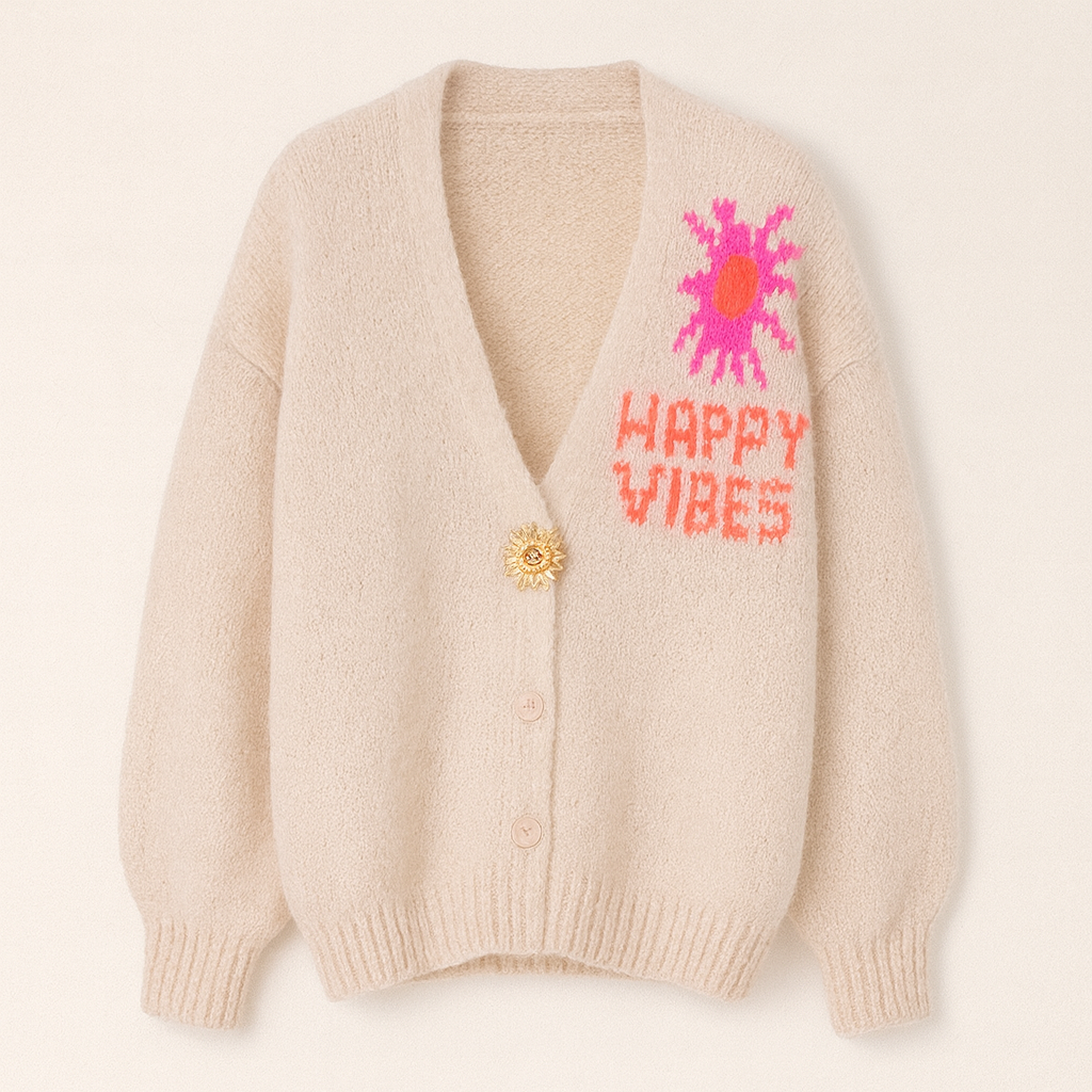 Loose Preppy Style Sweater Cardigan