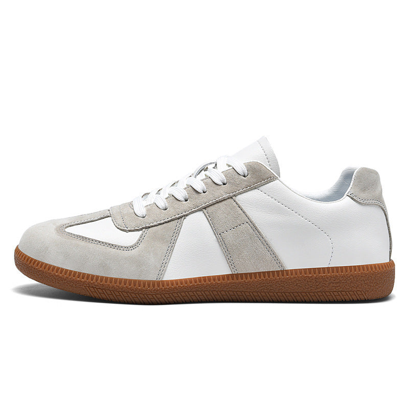 Top Layer Pigskin Leather Sneaker Japanese Canvas Retro Sports Couple Casual Shoes