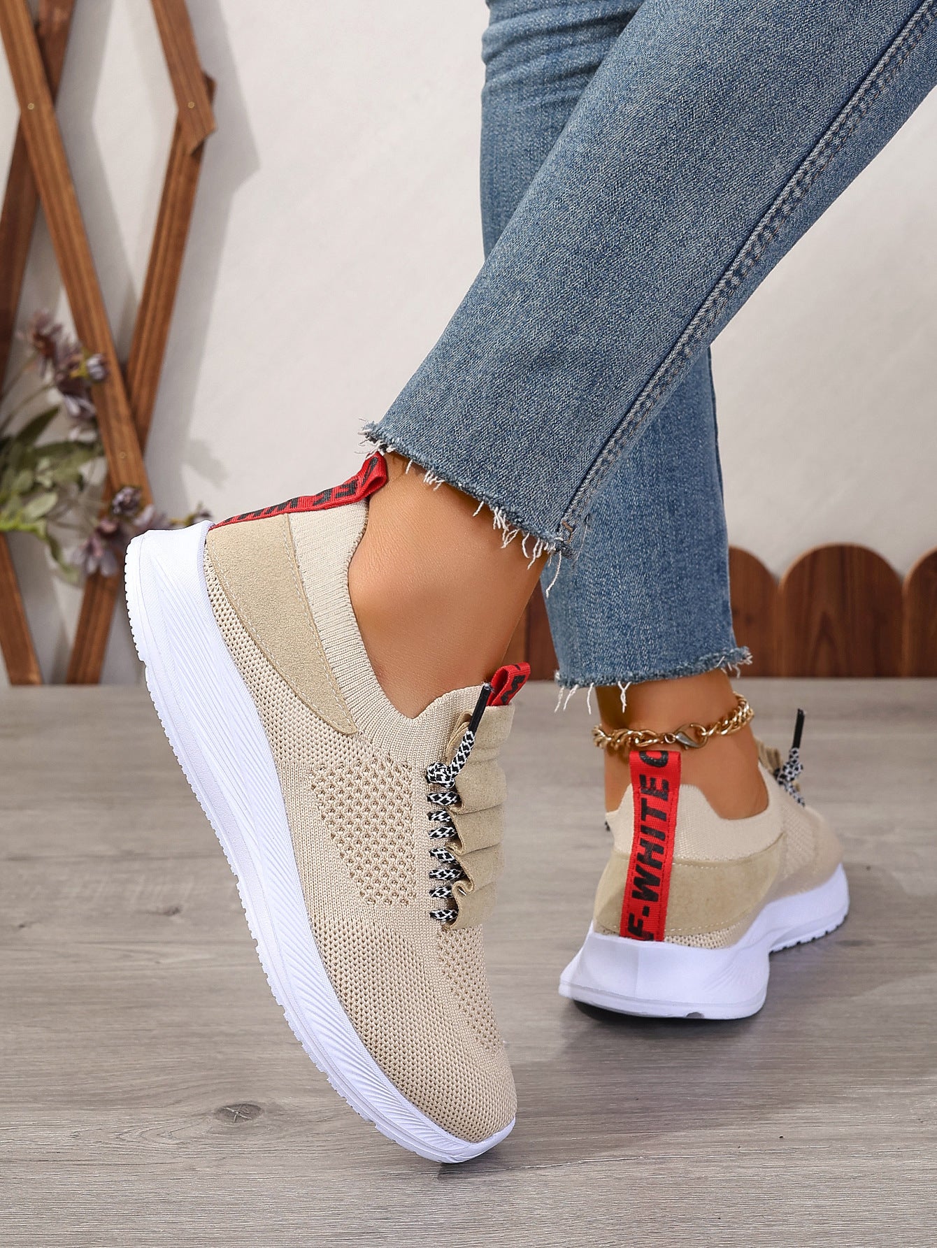 Casual Sneaker Non-slip Wear-resistant Flat Heel Round Toe Running Shoes