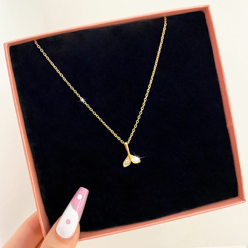 Micro Inlaid Zirconium SUNFLOWER Stone Artificial Pearl Short Necklace Temperament Female