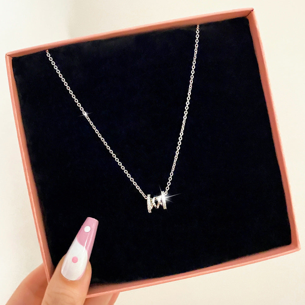 Micro Inlaid Zirconium SUNFLOWER Stone Artificial Pearl Short Necklace Temperament Female